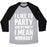 Virgin Teez  Baseball Tee Unisex Tri-Blend Baseball Tee / small / Athletic Gray / Black I LIKE TO PARTY AND BY PARTY I MEAN WORKOUT UNISEX TRI-BLEND BASEBALL TEE