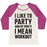 Virgin Teez  Baseball Tee Women's Tri-Blend Baseball Tee / small / Oatmeal / Berry I LIKE TO PARTY AND BY PARTY I MEAN WORKOUT WOMEN'S TRI-BLEND BASEBALL TEE