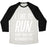 Virgin Teez  Baseball Tee Unisex Tri-Blend Baseball Tee / small / Oatmeal / Black I LIKE TO RUN AWAY FROM MY RESPONSIBILITIES UNISEX TRI-BLEND BASEBALL TEE