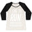 Virgin Teez  Baseball Tee Women's Tri-Blend Baseball Tee / small / Oatmeal / Black I LIKE TO RUN AWAY FROM MY RESPONSIBILITIES WOMEN'S TRI-BLEND BASEBALL TEE