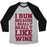 Virgin Teez  Baseball Tee Unisex Tri-Blend Baseball Tee / small / Athletic Gray / Black I LIKE TO RUN BECAUSE I REALLY REALLY LIKE WINE UNISEX TRI-BLEND BASEBALL TEE