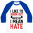 Virgin Teez  Baseball Tee Unisex Classic Baseball Tee / x-small / White/Blue I LIKE TO WORK OUT AND BY LIKE I MEAN HATE UNISEX CLASSIC BASEBALL TEE