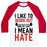 Virgin Teez  Baseball Tee Unisex Classic Baseball Tee / x-small / White/Red I LIKE TO WORK OUT AND BY LIKE I MEAN HATE UNISEX CLASSIC BASEBALL TEE