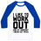 Virgin Teez  Baseball Tee Unisex Classic Baseball Tee / x-small / White/Blue I LIKE TO WORKOUT AND BY WORKOUT I MEAN EAT PIZZA UNISEX CLASSIC BASEBALL TEE
