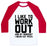 Virgin Teez  Baseball Tee Unisex Classic Baseball Tee / x-small / White/Red I LIKE TO WORKOUT AND BY WORKOUT I MEAN EAT PIZZA UNISEX CLASSIC BASEBALL TEE