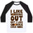 Virgin Teez  Baseball Tee Unisex Classic Baseball Tee / x-small / White/Black I LIKE WORKING OUT BUT I LIKE COOKIES EVEN MORE UNISEX CLASSIC BASEBALL TEE