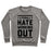 Virgin Teez  Pullover Crewneck Sweatshirt / x-small / Heathered Gray I LITERALLY HATE WORKING OUT CREWNECK SWEATSHIRT