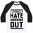 Virgin Teez  Baseball Tee Unisex Classic Baseball Tee / x-small / White/Black I LITERALLY HATE WORKING OUT UNISEX CLASSIC BASEBALL TEE