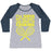 Virgin Teez  Baseball Tee Women's Tri-Blend Baseball Tee / small / Athletic Gray / Navy I'LL SERVE BUT YOU WON'T LIKE WHAT I'M COOKING WOMEN'S TRI-BLEND BASEBALL TEE
