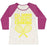 Virgin Teez  Baseball Tee Women's Tri-Blend Baseball Tee / small / Oatmeal / Berry I'LL SERVE BUT YOU WON'T LIKE WHAT I'M COOKING WOMEN'S TRI-BLEND BASEBALL TEE