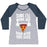 Virgin Teez  Baseball Tee Women's Tri-Blend Baseball Tee / small / Athletic Gray / Navy I'LL WORK OUT RIGHT AFTER THIS SLICE WOMEN'S TRI-BLEND BASEBALL TEE