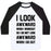 Virgin Teez  Baseball Tee Unisex Classic Baseball Tee / x-small / White/Black I LOOK AWKWARD WHEN I WORKOUT UNISEX CLASSIC BASEBALL TEE