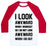 Virgin Teez  Baseball Tee Unisex Classic Baseball Tee / x-small / White/Red I LOOK AWKWARD WHEN I WORKOUT UNISEX CLASSIC BASEBALL TEE