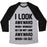 Virgin Teez  Baseball Tee Unisex Tri-Blend Baseball Tee / small / Athletic Gray / Black I LOOK AWKWARD WHEN I WORKOUT UNISEX TRI-BLEND BASEBALL TEE