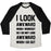 Virgin Teez  Baseball Tee Unisex Tri-Blend Baseball Tee / small / Oatmeal / Black I LOOK AWKWARD WHEN I WORKOUT UNISEX TRI-BLEND BASEBALL TEE