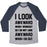 Virgin Teez  Baseball Tee Unisex Tri-Blend Baseball Tee / small / Athletic Gray / Navy I LOOK AWKWARD WHEN I WORKOUT UNISEX TRI-BLEND BASEBALL TEE