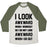 Virgin Teez  Baseball Tee Unisex Tri-Blend Baseball Tee / small / Oatmeal / Moss I LOOK AWKWARD WHEN I WORKOUT UNISEX TRI-BLEND BASEBALL TEE