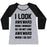 Virgin Teez  Baseball Tee Women's Tri-Blend Baseball Tee / small / Athletic Gray / Black I LOOK AWKWARD WHEN I WORKOUT WOMEN'S TRI-BLEND BASEBALL TEE