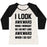 Virgin Teez  Baseball Tee Women's Tri-Blend Baseball Tee / small / Oatmeal / Black I LOOK AWKWARD WHEN I WORKOUT WOMEN'S TRI-BLEND BASEBALL TEE