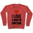 Virgin Teez  Pullover Crewneck Sweatshirt / x-small / Heathered Red I LOVE A MAN IN UNIFORM (BASKETBALL) CREWNECK SWEATSHIRT