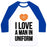 Virgin Teez  Baseball Tee Unisex Classic Baseball Tee / x-small / White/Blue I LOVE A MAN IN UNIFORM (BASKETBALL) UNISEX CLASSIC BASEBALL TEE