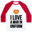 Virgin Teez  Baseball Tee Unisex Classic Baseball Tee / x-small / White/Red I LOVE A MAN IN UNIFORM (BASKETBALL) UNISEX CLASSIC BASEBALL TEE