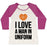 Virgin Teez  Baseball Tee Women's Tri-Blend Baseball Tee / small / Oatmeal / Berry I LOVE A MAN IN UNIFORM (BASKETBALL) WOMEN'S TRI-BLEND BASEBALL TEE