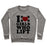 Virgin Teez  Pullover Crewneck Sweatshirt / x-small / Heathered Gray I LOVE BOYS WHO LIFT CREWNECK SWEATSHIRT