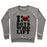 Virgin Teez  Pullover Crewneck Sweatshirt / x-small / Heathered Gray I LOVE BOYS WHO LIFT CREWNECK SWEATSHIRT