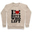 Virgin Teez  Pullover Crewneck Sweatshirt / x-small / Heathered Oatmeal I LOVE BOYS WHO LIFT CREWNECK SWEATSHIRT