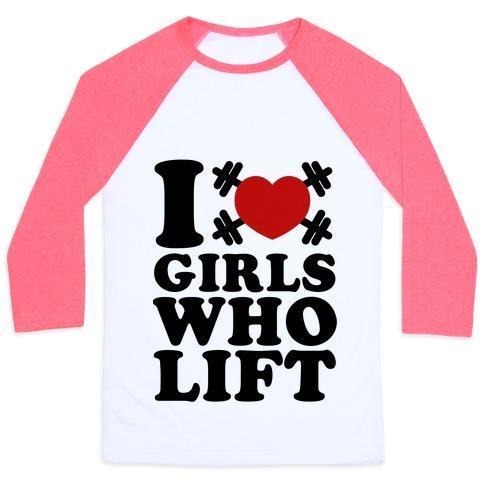 Virgin Teez  Baseball Tee Unisex Classic Baseball Tee / x-small / White/Neon Pink I LOVE BOYS WHO LIFT UNISEX CLASSIC BASEBALL TEE