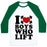 Virgin Teez  Baseball Tee Unisex Classic Baseball Tee / x-small / White/Dark Green I LOVE BOYS WHO LIFT UNISEX CLASSIC BASEBALL TEE
