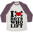 Virgin Teez  Baseball Tee Unisex Tri-Blend Baseball Tee / small / Oatmeal / Maroon I LOVE BOYS WHO LIFT UNISEX TRI-BLEND BASEBALL TEE