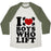 Virgin Teez  Baseball Tee Unisex Tri-Blend Baseball Tee / small / Oatmeal / Moss I LOVE BOYS WHO LIFT UNISEX TRI-BLEND BASEBALL TEE