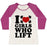 Virgin Teez  Baseball Tee Women's Tri-Blend Baseball Tee / small / Oatmeal / Berry I LOVE BOYS WHO LIFT WOMEN'S TRI-BLEND BASEBALL TEE