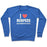 Virgin Teez  Pullover Crewneck Sweatshirt / x-small / Heathered Blue I LOVE BURPEES #ALTERNATIVEFACTS CREWNECK SWEATSHIRT