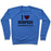 Virgin Teez  Pullover Crewneck Sweatshirt / x-small / Heathered Blue I LOVE BURPEES #ALTERNATIVEFACTS CREWNECK SWEATSHIRT
