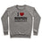 Virgin Teez  Pullover Crewneck Sweatshirt / x-small / Heathered Gray I LOVE BURPEES #ALTERNATIVEFACTS CREWNECK SWEATSHIRT