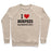 Virgin Teez  Pullover Crewneck Sweatshirt / x-small / Heathered Oatmeal I LOVE BURPEES #ALTERNATIVEFACTS CREWNECK SWEATSHIRT
