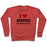 Virgin Teez  Pullover Crewneck Sweatshirt / x-small / Heathered Red I LOVE BURPEES #ALTERNATIVEFACTS CREWNECK SWEATSHIRT