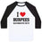 Virgin Teez  Baseball Tee Unisex Classic Baseball Tee / x-small / White/Black I LOVE BURPEES #ALTERNATIVEFACTS UNISEX CLASSIC BASEBALL TEE