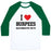 Virgin Teez  Baseball Tee Unisex Classic Baseball Tee / x-small / White/Dark Green I LOVE BURPEES #ALTERNATIVEFACTS UNISEX CLASSIC BASEBALL TEE