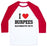 Virgin Teez  Baseball Tee Unisex Classic Baseball Tee / x-small / White/Red I LOVE BURPEES #ALTERNATIVEFACTS UNISEX CLASSIC BASEBALL TEE