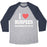 Virgin Teez  Baseball Tee Unisex Tri-Blend Baseball Tee / small / Athletic Gray / Navy I LOVE BURPEES #ALTERNATIVEFACTS UNISEX TRI-BLEND BASEBALL TEE