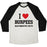 Virgin Teez  Baseball Tee Unisex Tri-Blend Baseball Tee / small / Oatmeal / Black I LOVE BURPEES #ALTERNATIVEFACTS UNISEX TRI-BLEND BASEBALL TEE