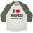 Virgin Teez  Baseball Tee Unisex Tri-Blend Baseball Tee / small / Oatmeal / Moss I LOVE BURPEES #ALTERNATIVEFACTS UNISEX TRI-BLEND BASEBALL TEE
