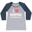 Virgin Teez  Baseball Tee Women's Tri-Blend Baseball Tee / small / Athletic Gray / Navy I LOVE BURPEES #ALTERNATIVEFACTS WOMEN'S TRI-BLEND BASEBALL TEE