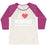 Virgin Teez  Baseball Tee Women's Tri-Blend Baseball Tee / small / Oatmeal / Berry I LOVE BURPEES #ALTERNATIVEFACTS WOMEN'S TRI-BLEND BASEBALL TEE
