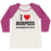 Virgin Teez  Baseball Tee Women's Tri-Blend Baseball Tee / small / Oatmeal / Berry I LOVE BURPEES #ALTERNATIVEFACTS WOMEN'S TRI-BLEND BASEBALL TEE
