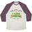 Virgin Teez  Baseball Tee Unisex Tri-Blend Baseball Tee / small / Oatmeal / Maroon I LOVE CAMPING (POCKET CAMP PARODY) UNISEX TRI-BLEND BASEBALL TEE